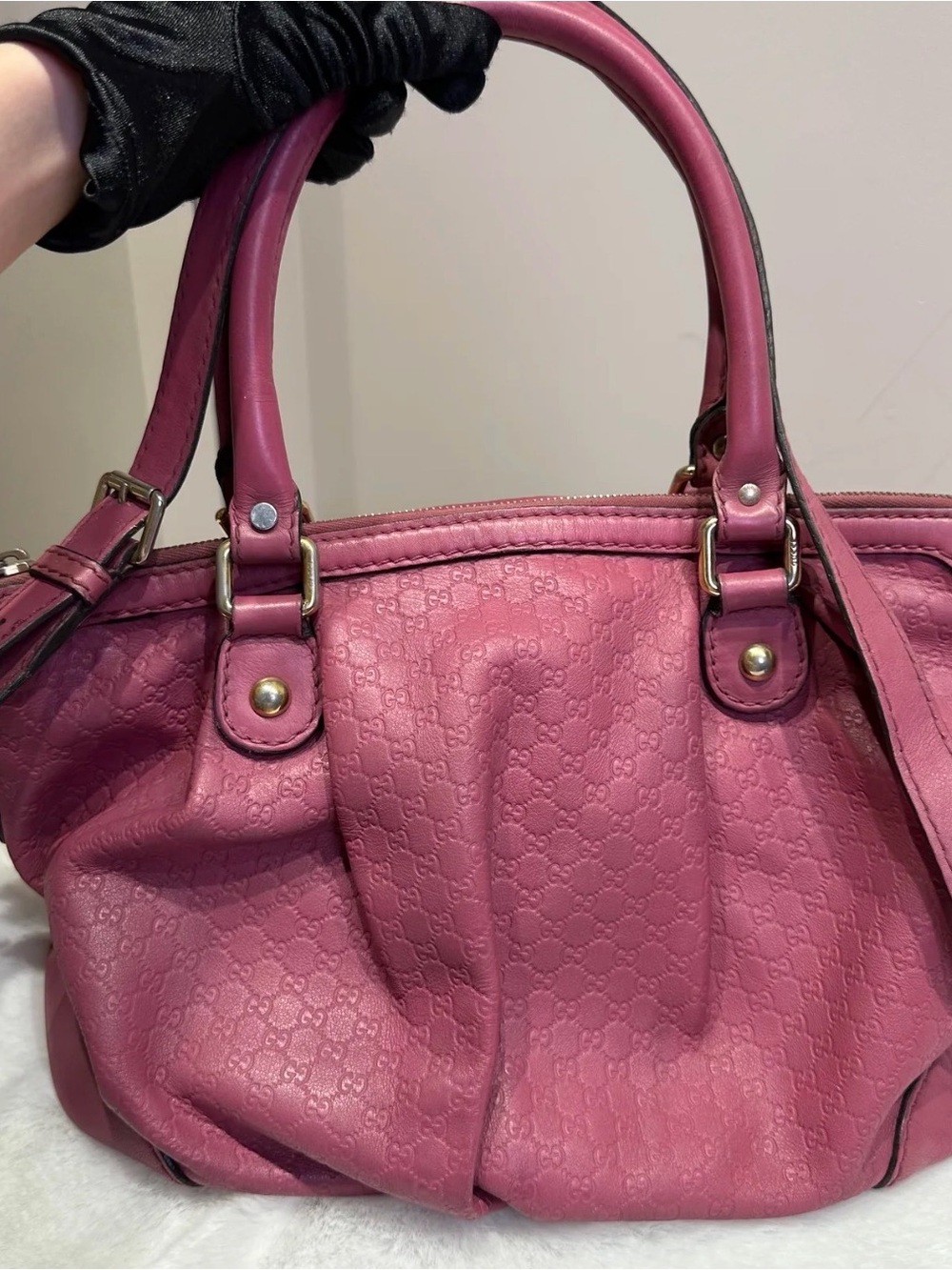 Pink Gucci Sykes Satchel Bag